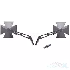Spiegel komplett M10 universal mit Adapter Gewinde links + rechts, rechts + rechts Kreuz Tuning