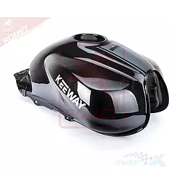 Schwarzer Kraftstofftank, Aufkleber "BENELLI&KEEWAY" Keeway RKV 125 50100K69064Z