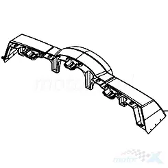 Frontabdeckung Hauptteil, Hinterer Teil, ATV chrom F1P Kymco UXV