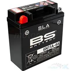 Wartungsfreie Batterie BS Battery 6N11A-4A, 6V 11Ah 121x58x130 90CCA