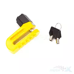 Bremsscheiben-Schloss, 10mm Stift, gelb, Arkus Maxi
