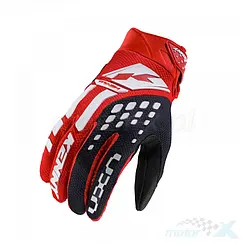 Offroad-Handschuhe für Kinder, rot-schwarz-weiß, Kenny Racing Track Junior