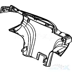Hintere Lenkerabdeckung Schwarz N1R Kymco People S