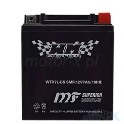 Wartungsfreie Batterie WM Motor SMF WTX7L-BS (YTX7L-BS) 12V 7Ah 113x70x130mm 85CCA