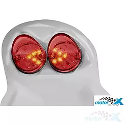 Heckumbau MTKT LED mit Blinkern, weiß, rote Lampe, Aprilia RS 125 99-05