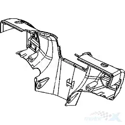 Lenkerabdeckung hinten Hellgrau Metallic HKP Kymco People GTi
