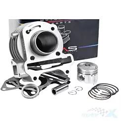 Zylinder komplett 39.00mm 50cc Gusseisen 13mm Kolbenbolzen RMS STD GY6 4T (ohne Kopf)