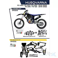 Satz von Karosserieschutz schwarz UFO Plast Husqvarna TC / FC