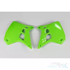 Grüne Kühlerschutzgitter UFO Plast Kawasaki KX 250 90-91