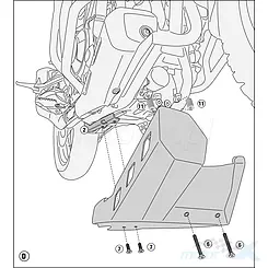 Motorschutz Kappa RP1179K, Aluminium, Honda CRF1100L Africa Twin