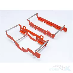 Aluminium Kühlerschutz, Modell Light, orange, für Motorrad mit Lüfter, CrossPro