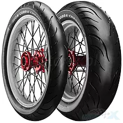Straßenreifen Motorrad Avon 150/80-16 COBRA CHROME WSW 71V TL WEISSE SEITE hinten