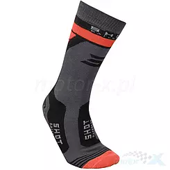 SHOT Racing Race Black Orange Motorradsocken, 43-46