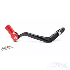 Schalthebel, Aluminium, schwarz, rote Spitze, Accel SCL717053RD BETA RR 125/250/300/350/390/430/498 '13-'23 