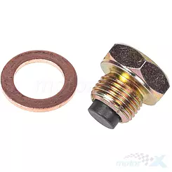 Ölablassschraube mit Magnet, Gewinde M12x1.5mm, mit Dichtungsscheibe, TEC