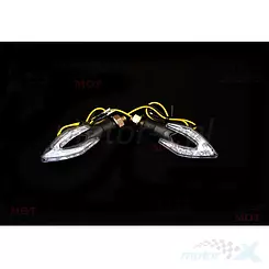 Blinker (ch-1026-1) led schwarz (Kunststoff / dreieckig mit Loch / kurzer Arm )