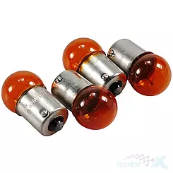 Blinkerbirnen, STR8, BA15S, 12V 10W, orange, 4 Stück, mit Zulassung