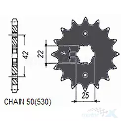 Vorderrad Sunstar SUNF508 16 Zähne