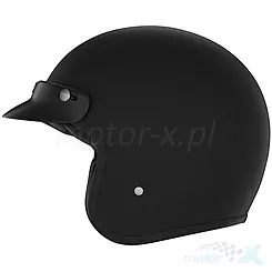 Offener Helm Jet Nox N243 Solid Black Edition Mattschwarz