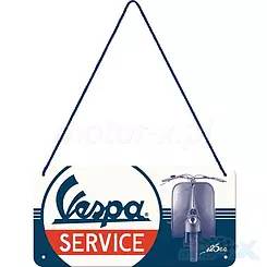 Anhänger, 10x20 cm Blechschild, geprägtes Blech, vespa service Nostalgic Art 28028