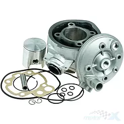 Kompletter Zylinderkit mit Zylinderkopf 49,00mm 90cc 12mm Kolbenbolzen Minarelli AM6 / 1E40MB 50 2T LC