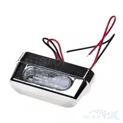 Kennzeichenleuchte universal LED 12V 0,2W Chrom universal E11 Zulassung