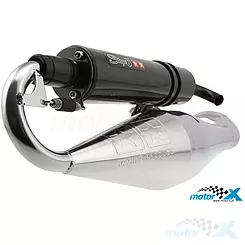 Auspuff Stage6 Pro Replica chrom / carbon, CPI / Keeway