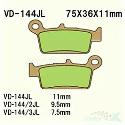 Vesrah Organic VD-144RJL4 Bremsbeläge