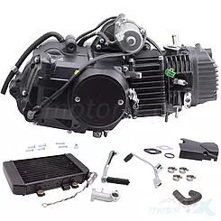Kompletter Motor 130cc, Set mit Kühler, Moretti Parts 154FMI 130 4T LC