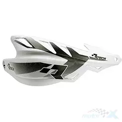 Universelle Handschützer, Handbars, weiß, Befestigung an Lenker 22.2mm / 28.6mm, Racetech RAPTOR KITPMRPBN00