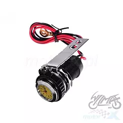 USB-Zigarettenanzünder-Steckdose x2 + Uhr