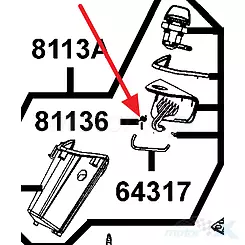 Feder für vorderes Staufach Kymco