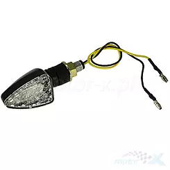 Blinker hinten links M10 LED schwarz weißes Glas