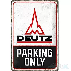 Tafel, Plakat 20x30 cm, geprägtes Blech, Deutz Parken nur 22404