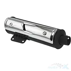 Auspuff mit Hitzeschild, ohne Katalysator, 2T