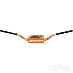 Orange-schwarzer Lenker mit orangem Pad, FATBAR 28.6mm, Scar Racing RC BEND S9112OR-OR
