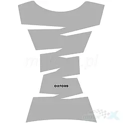 Tankpad Vinyl, silber, Oxford gezackter Tankpad