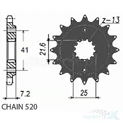 Vorderrad Sunstar SUNF396 15 Zähne