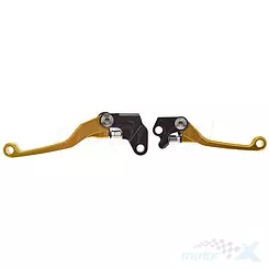 Bremshebel und Kupplungshebel komplett Set gold Leoshi Suzuki RM 125 / RM 250 96-03