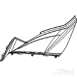 Seitenabdeckung unter Sitz links schwarz N1R Kymco CK-1 125