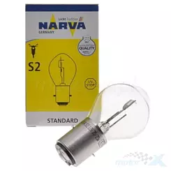 Glühbirne S2 BA20D 12V 35/35W weiß Narva