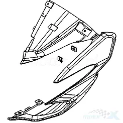Linker vorderer Seitenschutz, braun, Kristall 34P Kymco CK-1 125