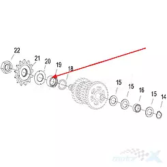 Distanzscheibe für Getriebeeingangswelle Keeway 210053090000