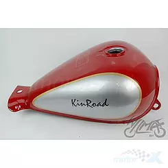 Rot-silberner Kraftstofftank XT50Q / Kingway Chopper / Zipp Ranger