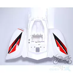 Hintere Hauptabdeckung ATV XY150ST AUTOMATIK WEISS