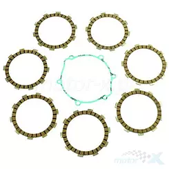 Kupplungsscheiben mit Deckeldichtung, 8 Stück, Athena P40230117, Honda CRF 250 R / 250 RX / 300 RX