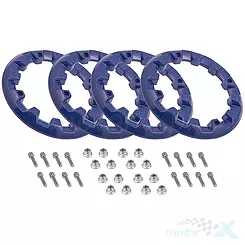 Satz mit 4 Kunststoff-Felgenabdeckungen 8'' (Radkappen), blaue Barton ATV 125-9 und 125-X