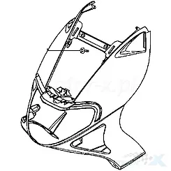 Vordere obere Abdeckung grau HJP Kymco Super 9