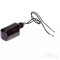 Blinker M8 mini carbon kurz dunkel Glas