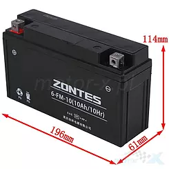 Batterie Zontes 6-FM-10 12V 10Ah 196x60x114mm